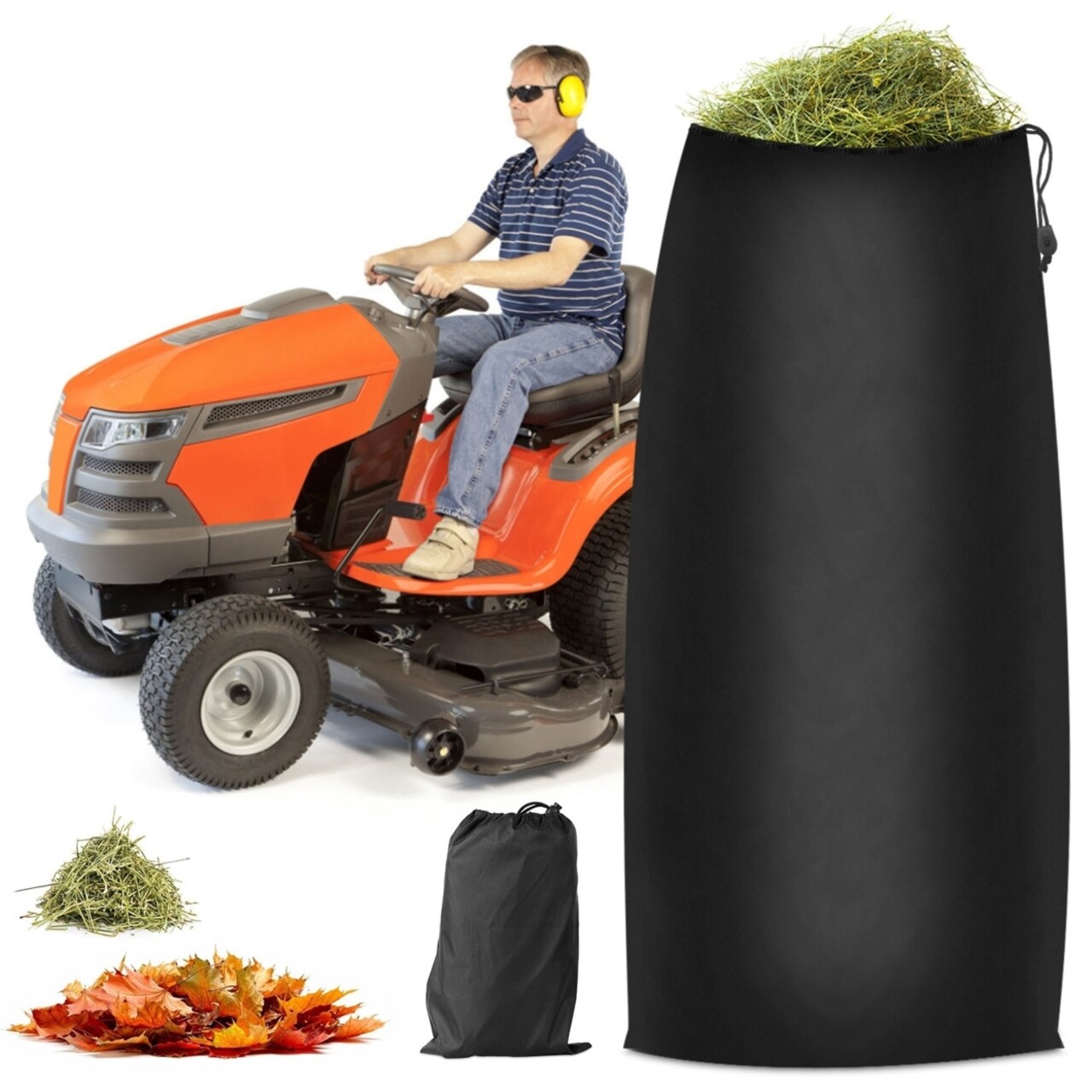 Lawn tractor leaf best sale bag